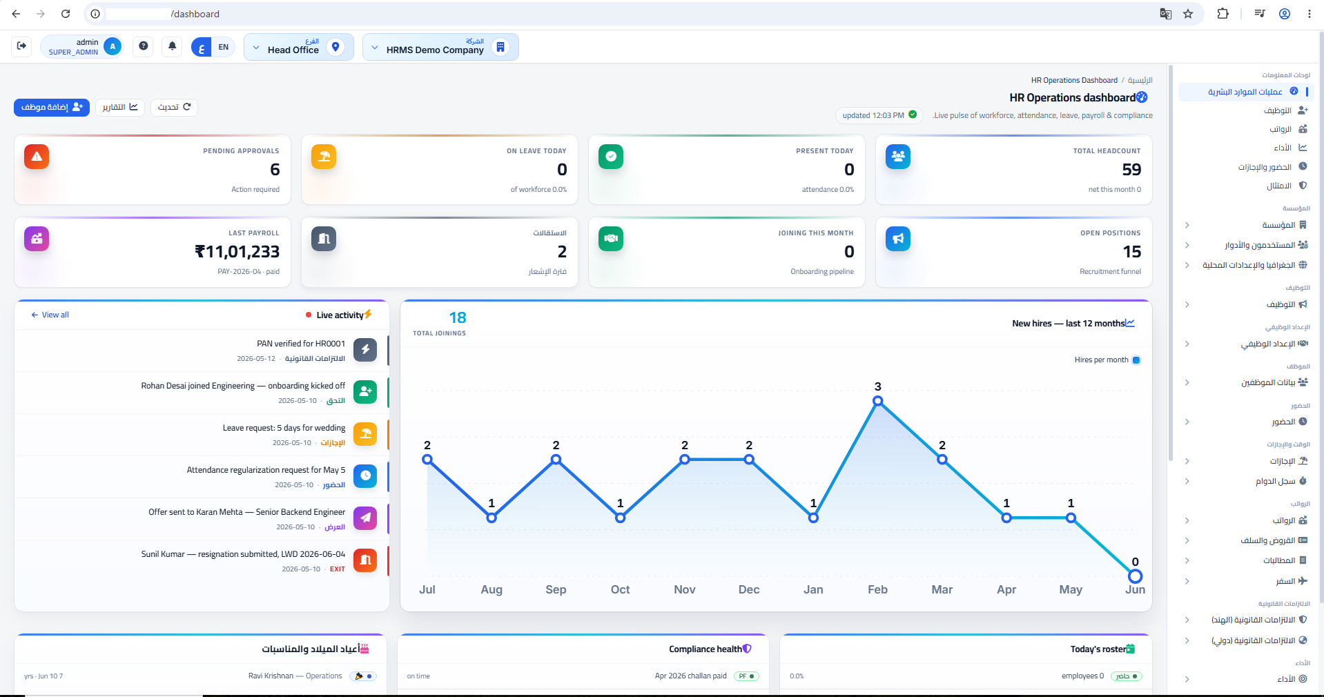 Arabic right-to-left (RTL) custom web application built by SCM Software Lab — full Arabic interface and mirrored layout for GCC, Saudi Arabia and UAE users